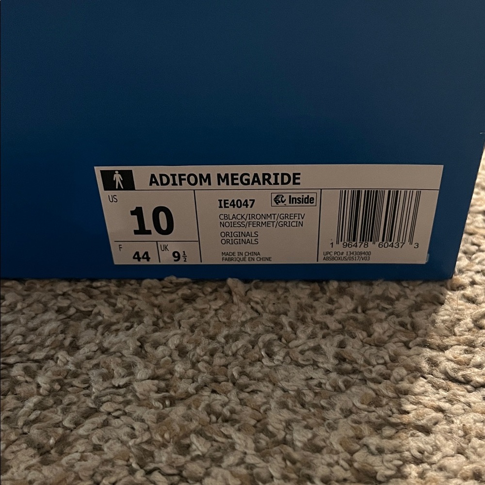 Adidas Adifom Megaride Triple Black Running Shoes With Box - Picture 3 of 11